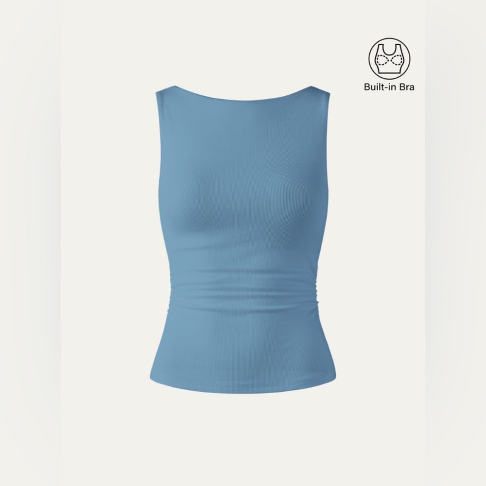 Plantive®Elastic Open Back Brami Tank Dusk Blue XS